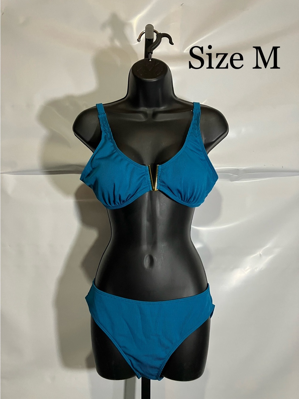Women’s Teal V Underwire Bikini Size M